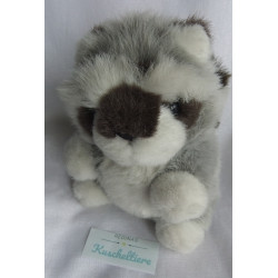 Ikea - Plüschtier - Waschbär - Grautöne, weiß - ca. 20 cm hoch - sitzend