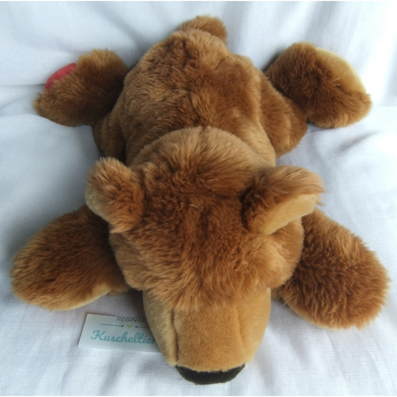 Sigikid - Plüschtier - Red Friends Rote Pfote - Bär mit rotem Halstuch und roter Pfote  - ca. 45 cm groß - liegend