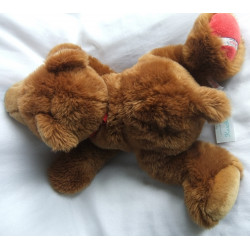 Sigikid - Plüschtier - Red Friends Rote Pfote - Bär mit rotem Halstuch und roter Pfote  - ca. 45 cm groß - liegend