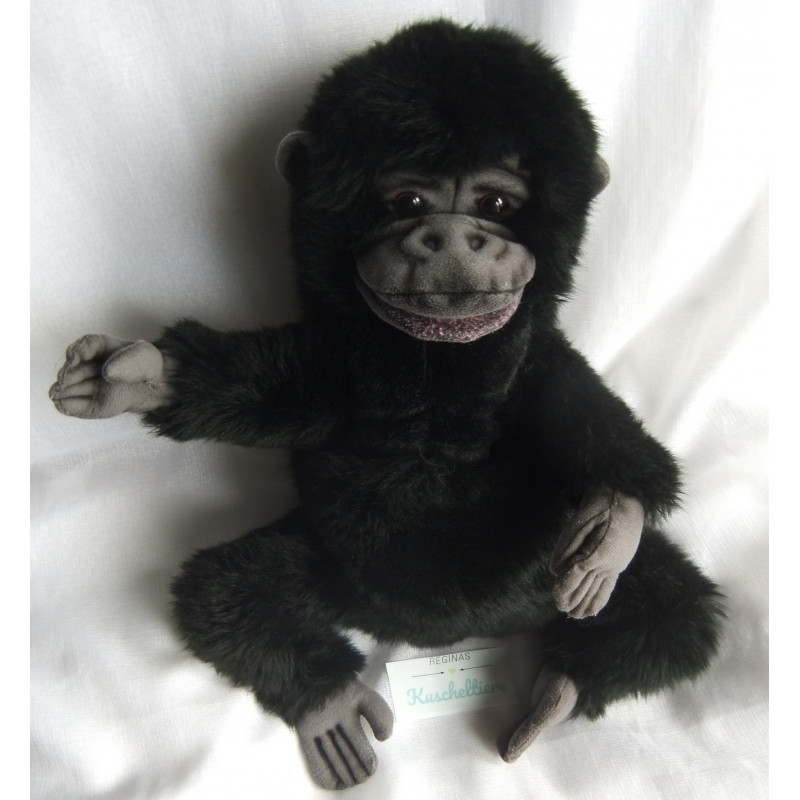 Hansa Creation - Handpuppe - Gorilla - schwarz, grau - ca. 30 cm lang