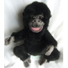 Hansa Creation - Handpuppe - Gorilla - schwarz, grau - ca. 30 cm lang