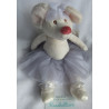 Bukowski Design - Plüschtier - Ballerina Maus Antonia mit Tutu grau und Schleife am Öhrchen - ca. 28 cm groß - Schlenker