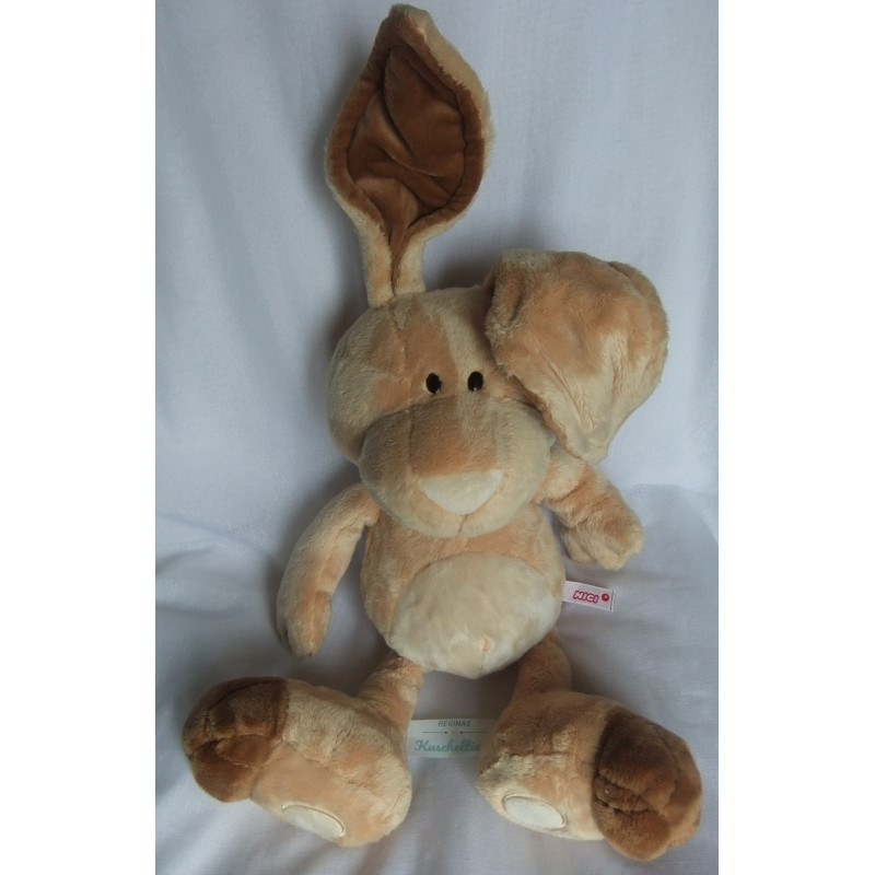 Nici - Plüschtier - Hase Ralf the Rabbit - Brauntöne - mit biegsamen Ohren- ca. 50 cm groß - Schlenker
