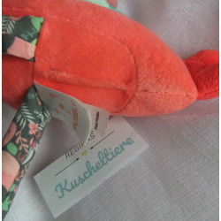 Pusblu - Plüschtier - Spieltier - Flamingo - orangerot, , bunte Motive - ca. 30 cm lang