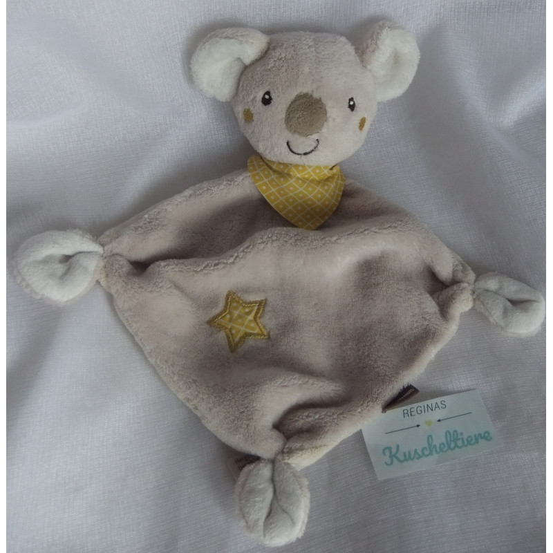 Babydream - Schmusetuch - Koala mit Halstuch und Sternapplikation - ca. 25 cm lang