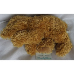 copy of Allied - Plüschtier - Bär hellbraun mit Mütze und Schal grün kariert - ca. 27 cm groß - sitzend