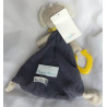 Ernstings Family Topomini - Schmusetuch - Elefant blau, weiß-blau gestreift mit Beißring gelb - ca. 30 cm lang