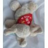 Nici - Plüschtier - Love - Elefant Max beige mit Halstuch rot mit Loveschriftzug - Magnet in Rüssel und Vorderfüßchen