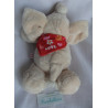 Nici - Plüschtier - Love - Elefant Max beige mit Halstuch rot mit Loveschriftzug - Magnet in Rüssel und Vorderfüßchen