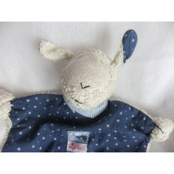 Sigikid - Schmusetuch - Frottee Stoff Mondschäfle Schaf mit Halstuch - blau mit Sternchen - ca. 25 cm lang