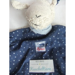 Sigikid - Schmusetuch - Frottee Stoff Mondschäfle Schaf mit Halstuch - blau mit Sternchen - ca. 25 cm lang