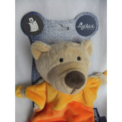 copy of Sigikid - Schmusetuch - Blue Collection - Bär - braun, bunte Streifen - ca. 25 cm lang