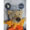 copy of Sigikid - Schmusetuch - Blue Collection - Bär - braun, bunte Streifen - ca. 25 cm lang