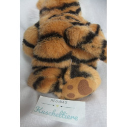 Puppe im Tigerkostüm - Vintage - Vinylgesicht und Hände - ca. 22 cm groß - Schlenker