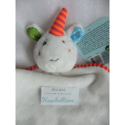 ZD Trading - Niederlande - Schmusetuch - Einhorn - weiß, orange, lila - Raschelgeräusch - ca. 40 cm lang