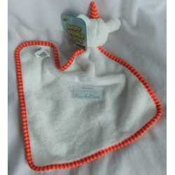 ZD Trading - Niederlande - Schmusetuch - Einhorn - weiß, orange, lila - Raschelgeräusch - ca. 40 cm lang