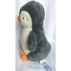 TCM - Tchibo - Plüschtier - Pinguin - anthrazit, weiß, orange - ca. 23 cm groß - sitzend