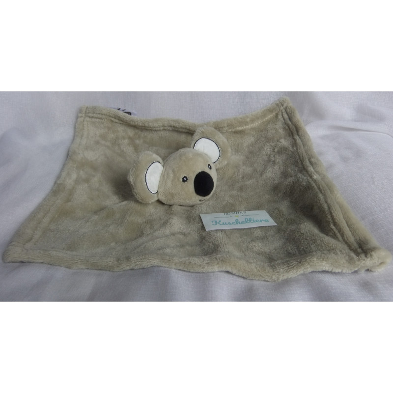 Kik / Ergee - Schmusetuch - Koala - grau - mit Rasselgeräusch - ca. 30 cm x 30 cm groß