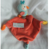 Pusblu - Schmusetuch - Kakadu mit Schnuffeltuch - hellblau, orange mit Motiven - ca. 38 cm lang