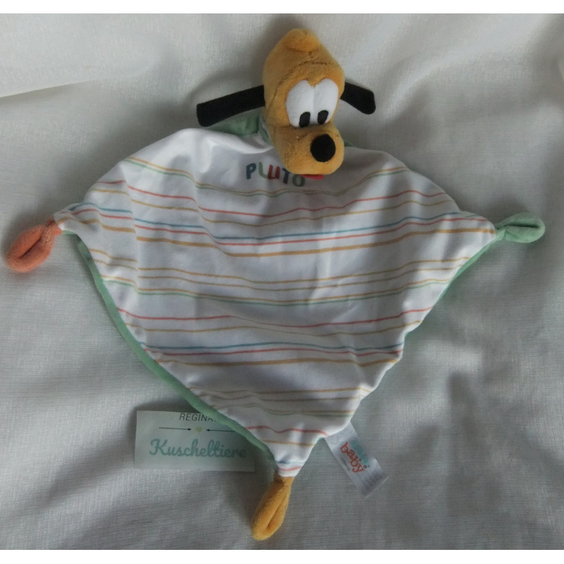 Aldi - Simba - Disney - Schmusetuch - Hund Pluto mit Schriftzug - ca. 35 cm lang