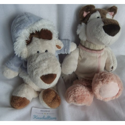 Nici - zwei Plüschtiere - Husky Jill Schlenker ca. 25 cm groß und Rentier mit Hoody