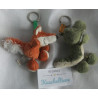 Nici - zwei Zwei Schlüsselanhänger - Talismann Fuchs mit aufgestickter Blume und Talismann Krokodil