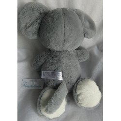 Sunkid - Plüschtier - Maus mit großen Augen - grau, weiß - ca. 35 cm groß - Schlenker