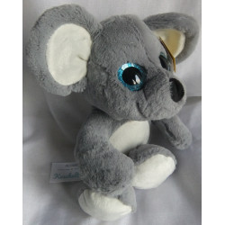 Sunkid - Plüschtier - Maus mit großen Augen - grau, weiß - ca. 35 cm groß - Schlenker